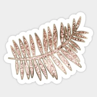 Fern - rose gold glitter Sticker